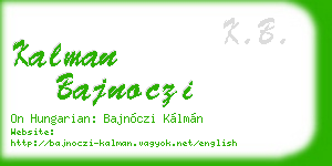 kalman bajnoczi business card