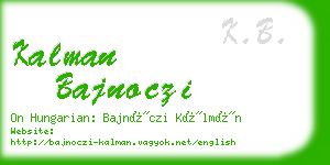 kalman bajnoczi business card